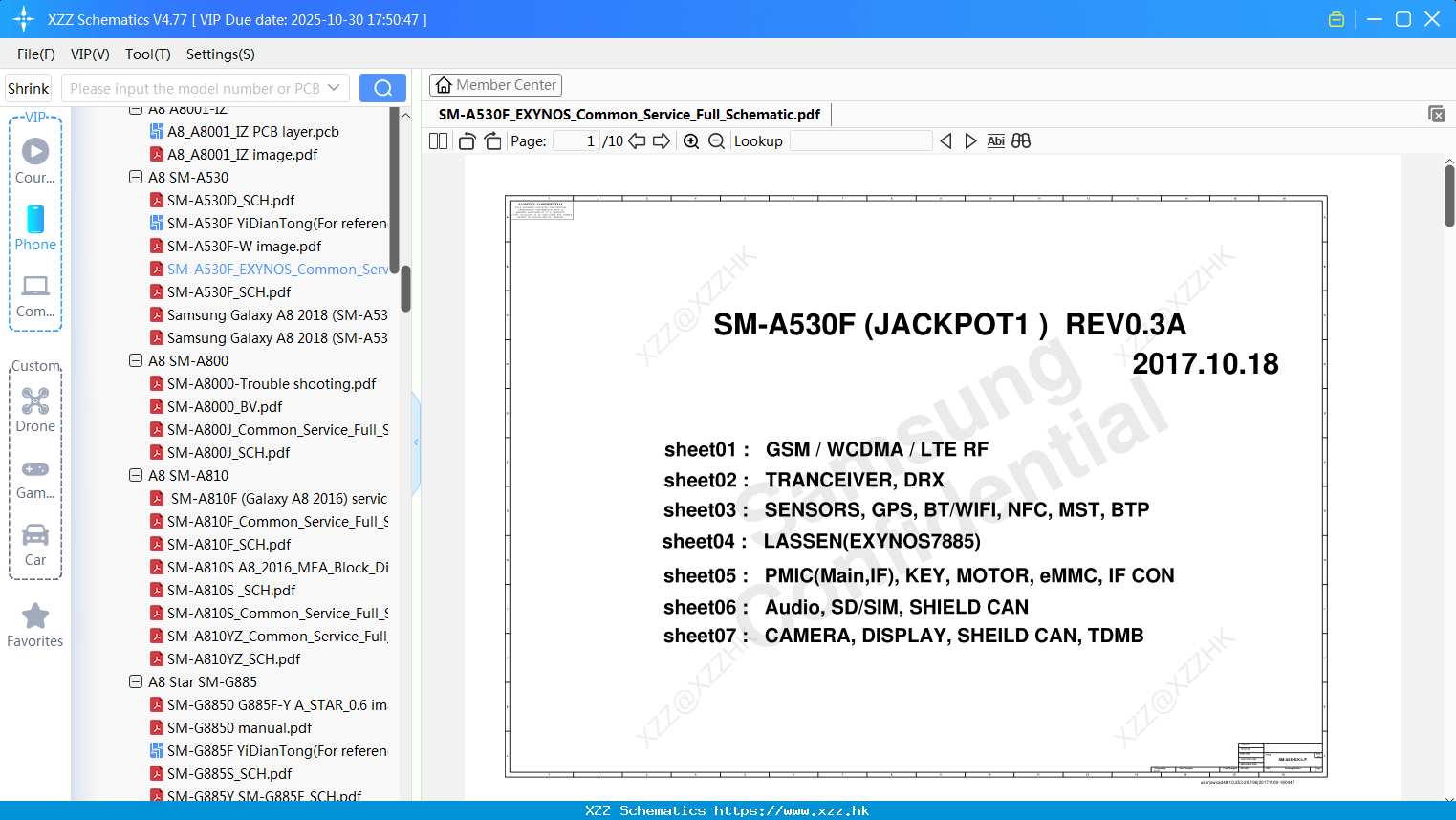 Samsung SM-A530F_EXYNOS_Common_Service_Full_Schematic